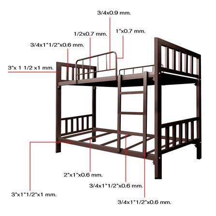 เตียง 2 ชั้น THAIBULL SST2F-0142 สีน้ำตาล_9