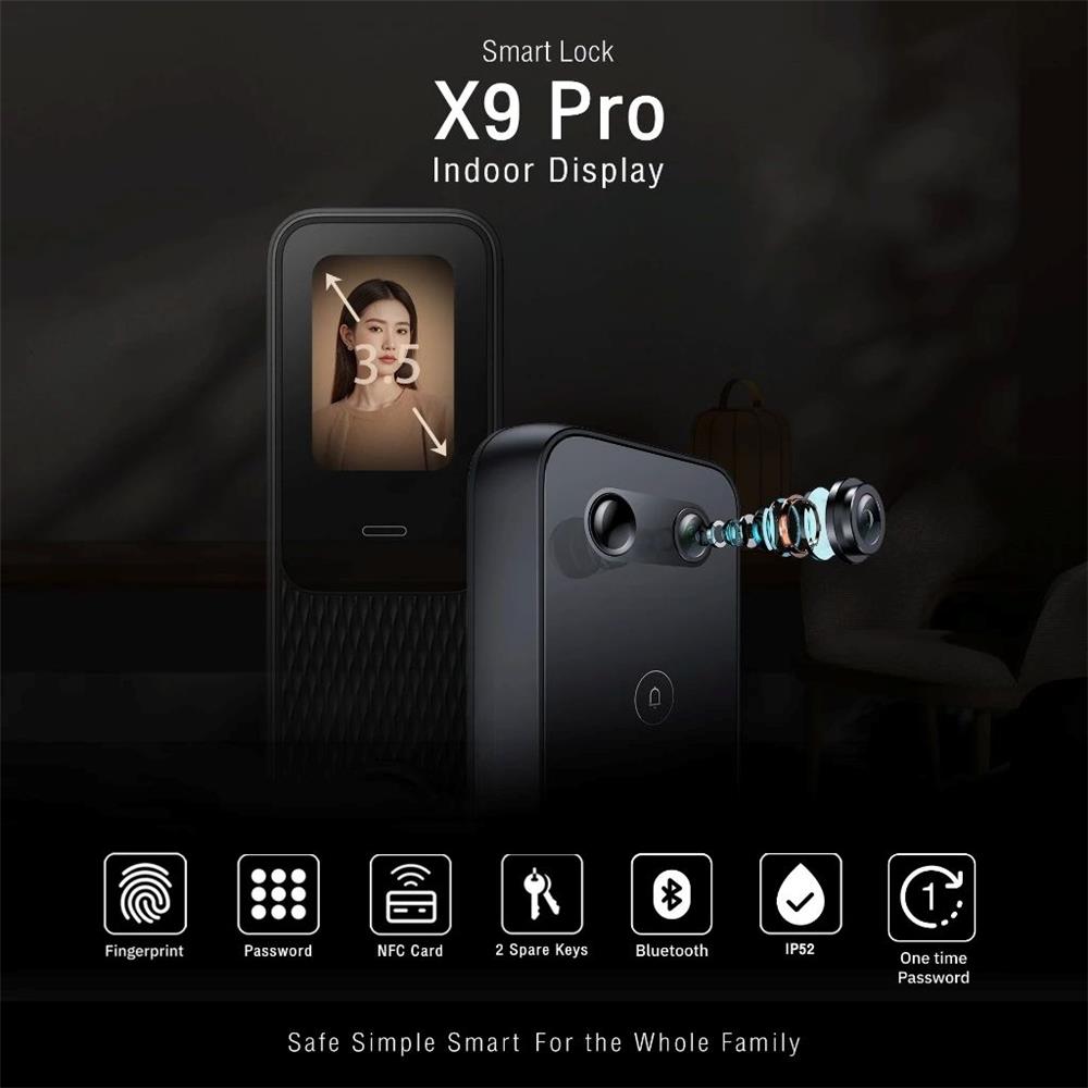 กลอนดิจิตอล LOCKIN X9 PRO สีดำ