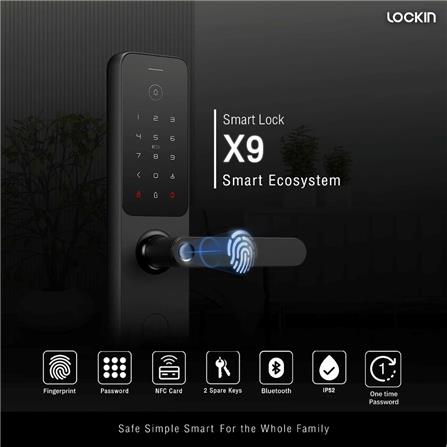 กลอนดิจิตอล LOCKIN X9 สีดำ_4