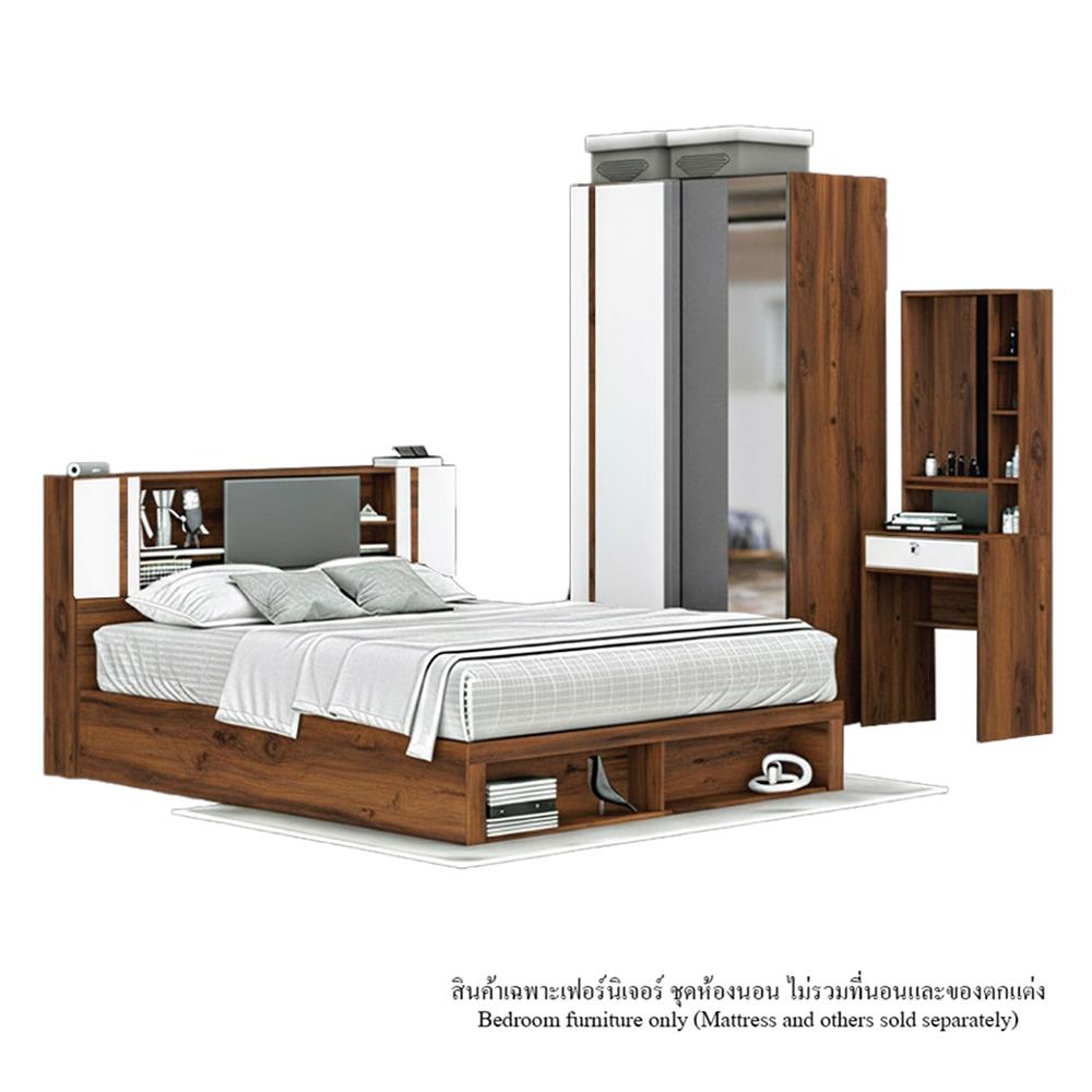 ชุดห้องนอน 5 ฟุต KONCEPT BERGEN สี MOCHA WHITE
