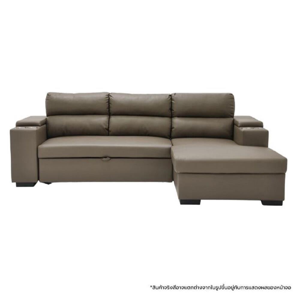โซฟาเข้ามุมขวา SOFA SOLUTIONS GOMIC สีน้ำตาล