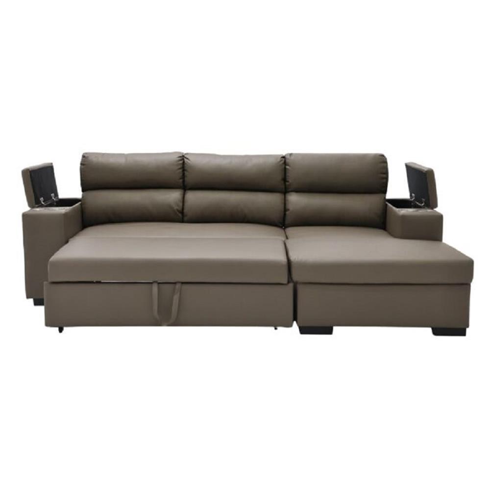 โซฟาเข้ามุมขวา SOFA SOLUTIONS GOMIC สีน้ำตาล