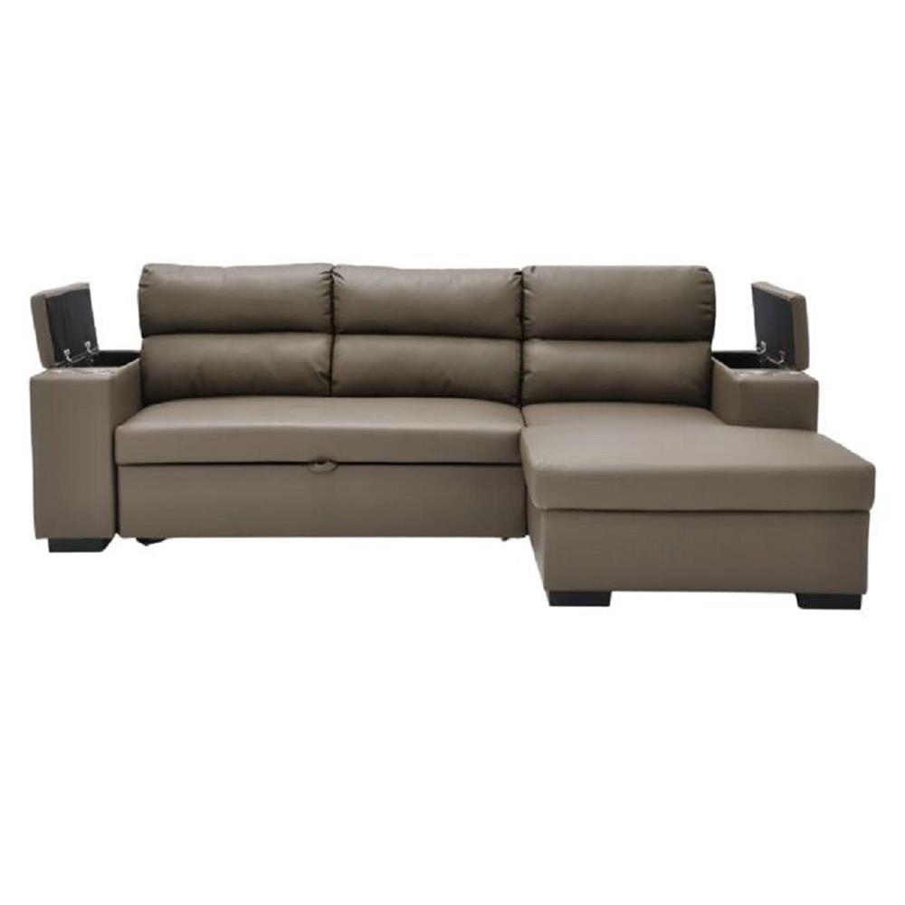 โซฟาเข้ามุมขวา SOFA SOLUTIONS GOMIC สีน้ำตาล
