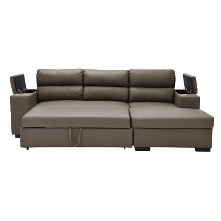 โซฟาเข้ามุมขวา SOFA SOLUTIONS GOMIC สีน้ำตาล_1