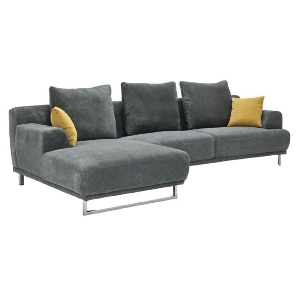 โซฟาเข้ามุมซ้าย SOFA SOLUTIONS GIRLY-PLUS สีเทาเข้ม
