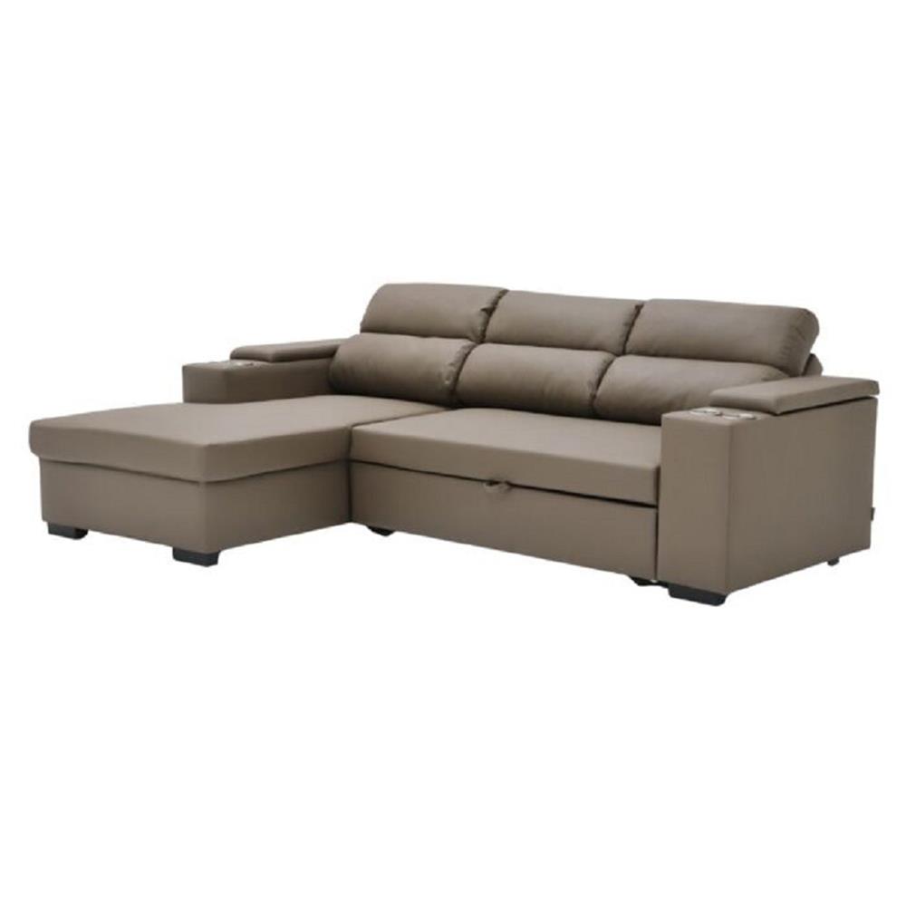 โซฟาเข้ามุมซ้าย SOFA SOLUTIONS GOMIC สีน้ำตาล
