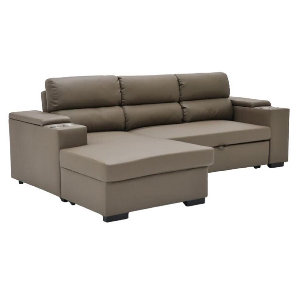 โซฟาเข้ามุมซ้าย SOFA SOLUTIONS GOMIC สีน้ำตาล