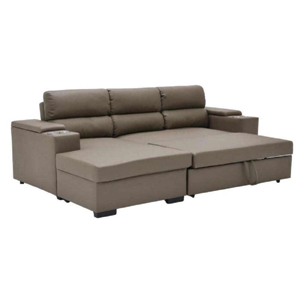 โซฟาเข้ามุมซ้าย SOFA SOLUTIONS GOMIC สีน้ำตาล