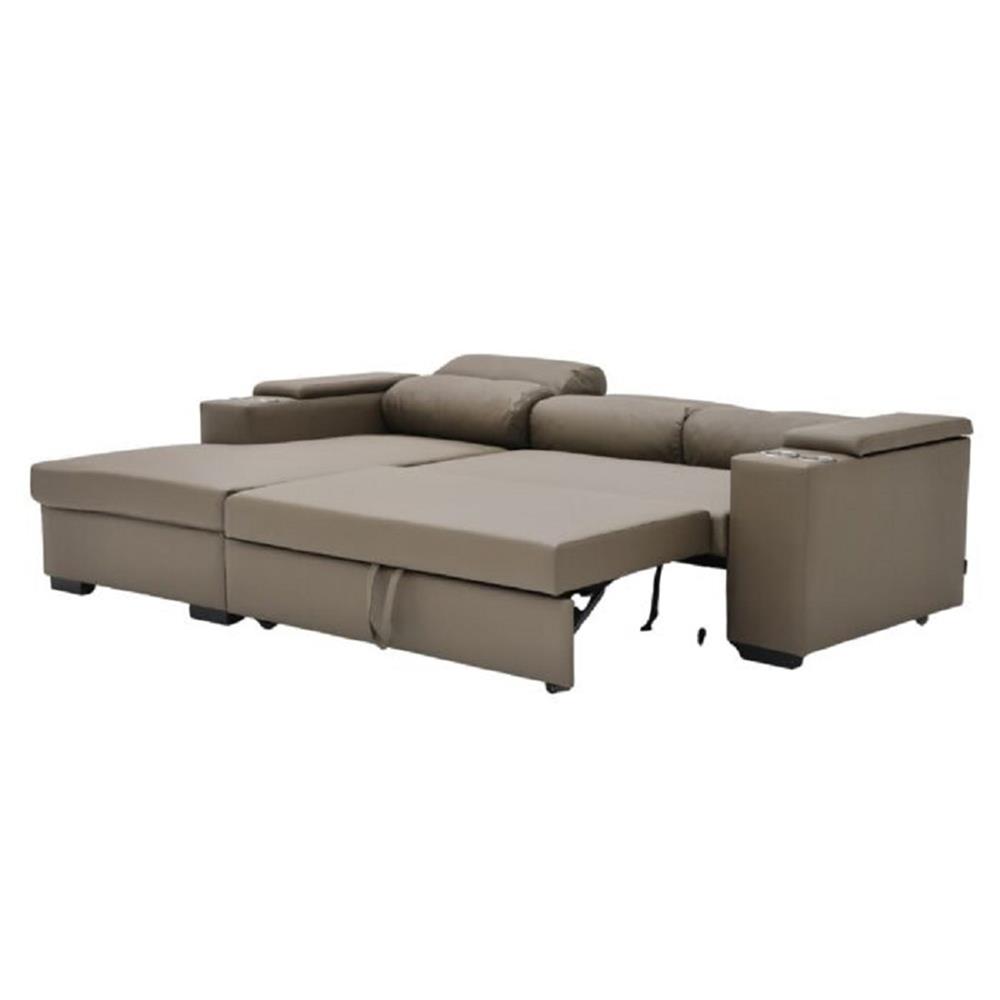 โซฟาเข้ามุมซ้าย SOFA SOLUTIONS GOMIC สีน้ำตาล