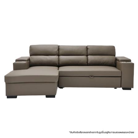 โซฟาเข้ามุมซ้าย SOFA SOLUTIONS GOMIC สีน้ำตาล_0