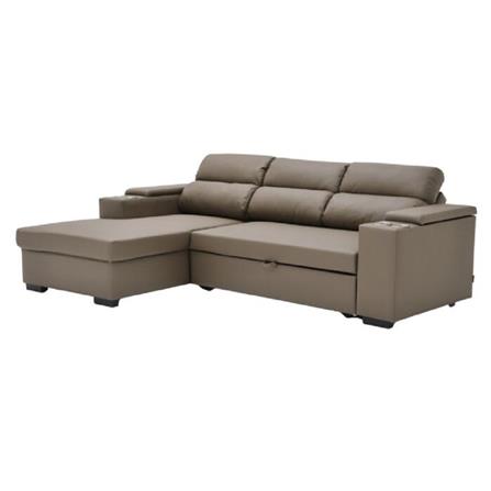 โซฟาเข้ามุมซ้าย SOFA SOLUTIONS GOMIC สีน้ำตาล_1