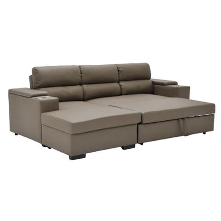 โซฟาเข้ามุมซ้าย SOFA SOLUTIONS GOMIC สีน้ำตาล_4