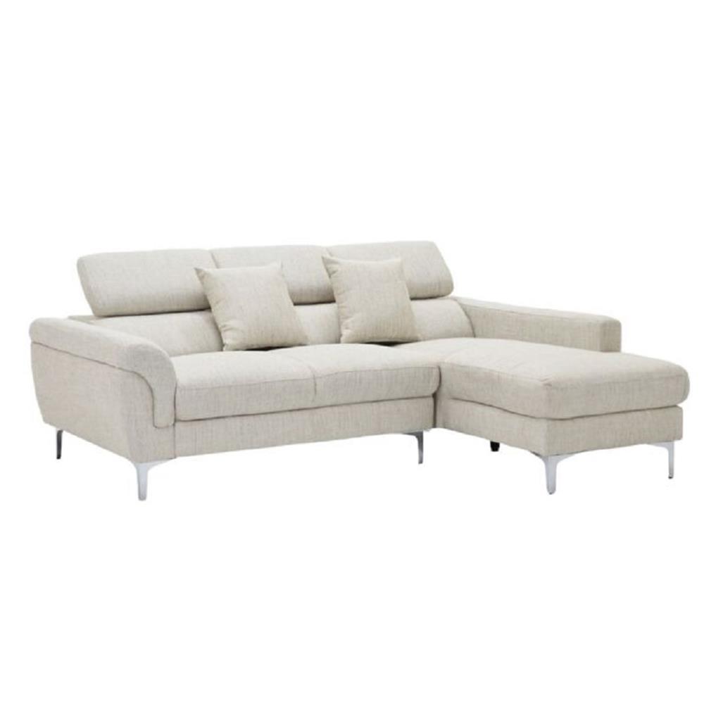 โซฟาเข้ามุมขวา SOFA SOLUTIONS REIKI สีครีม