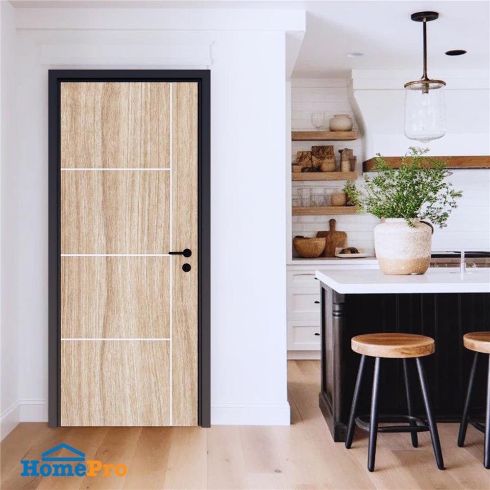 ประตูภายใน UPVC ไม่เจาะลูกบิด PARAZZO PUV03 80x200 ซม. สีลาเต้