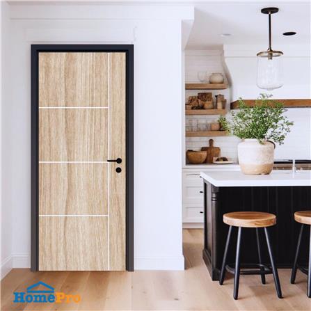 ประตูภายใน UPVC ไม่เจาะลูกบิด PARAZZO PUV03 80x200 ซม. สีลาเต้_2