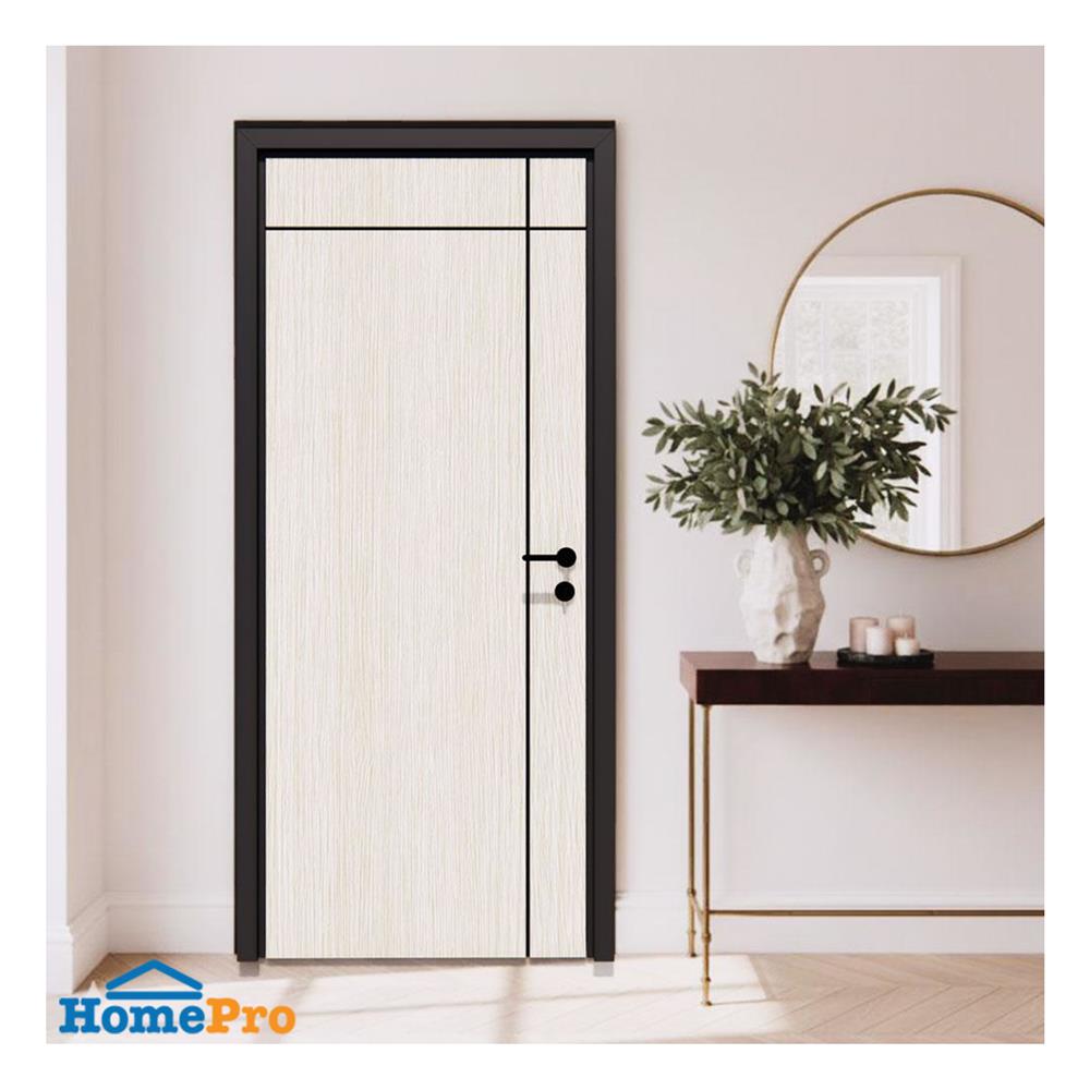 ประตูภายใน UPVC ไม่เจาะลูกบิด PARAZZO PUN06 90x200 ซม. สีช็อกโกแลต
