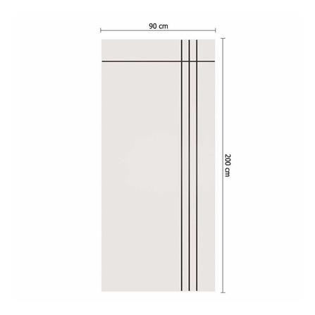 ประตูภายนอก UPVC ไม่เจาะลูกบิด PARAZZO PUN08 90x200 ซม. สีขาว_3