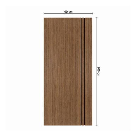 ประตูภายใน UPVC ไม่เจาะลูกบิด PARAZZO PUN02 90x200 ซม. สีช็อกโกแลต_3
