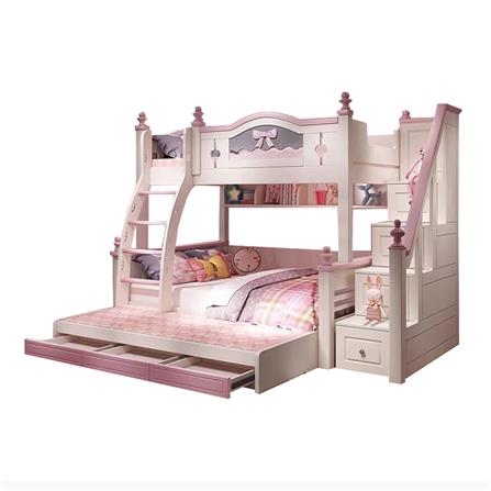 เตียง 2 ชั้น 5 ฟุต DREAM CAR KID DREAMY BOW สีชมพู_1