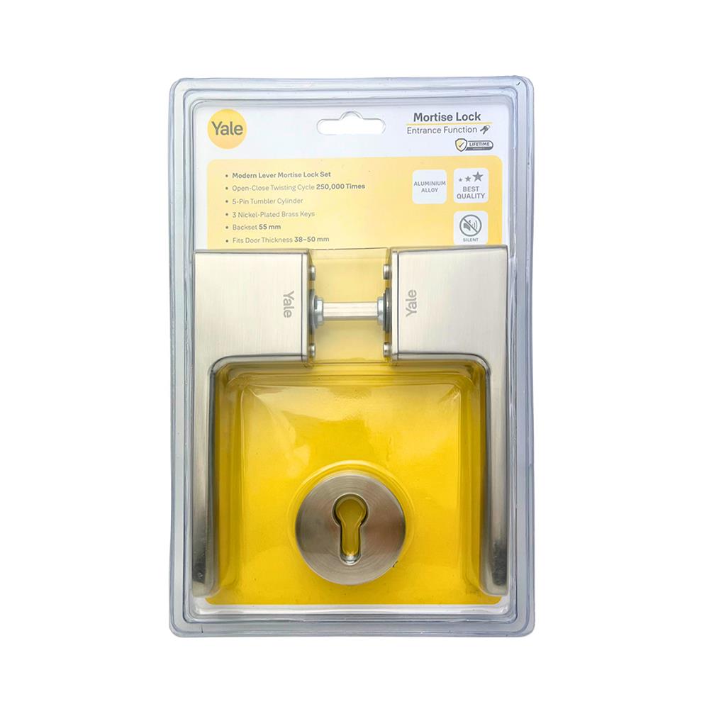 มือจับก้านโยกห้องทั่วไป YALE YMLS-YK-AL002SN สีนิกเกิล