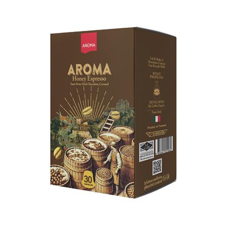 แคปซูลเครื่องชงกาแฟ AROMA ฮันนี่เอสเพรสโซ 5.5 ก. (30 แคปซูล)_1