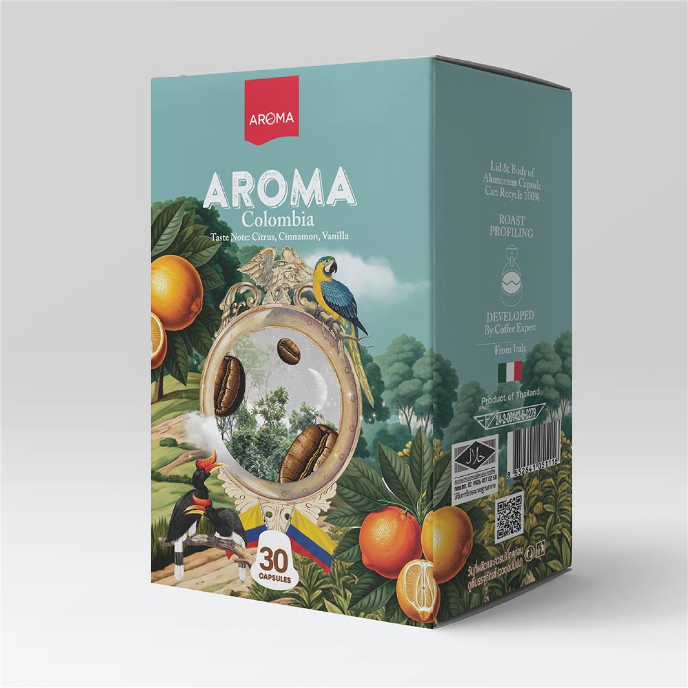 แคปซูลเครื่องชงกาแฟ AROMA โคลัมเบีย 5.5 ก. (30 แคปซูล)