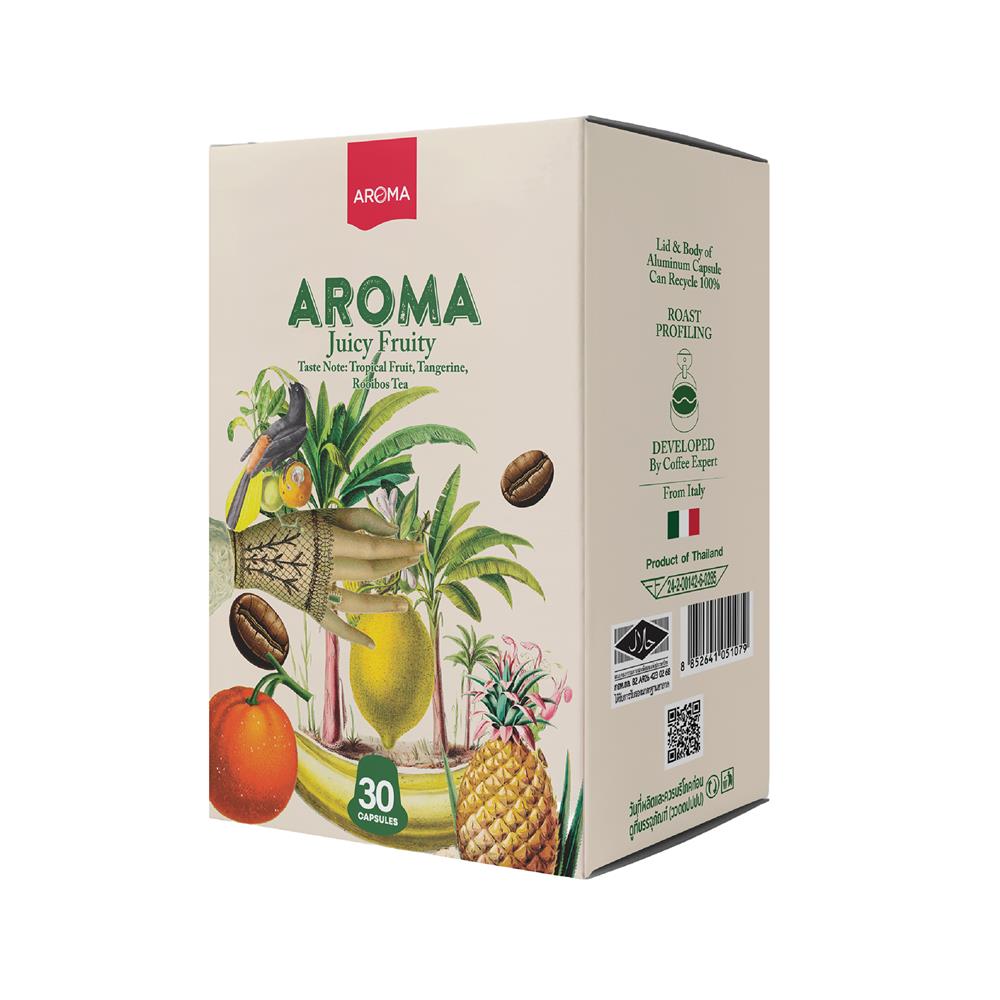 แคปซูลเครื่องชงกาแฟ AROMA จูซซี่ฟรุตตี้ 5.5 ก. (30 แคปซูล)