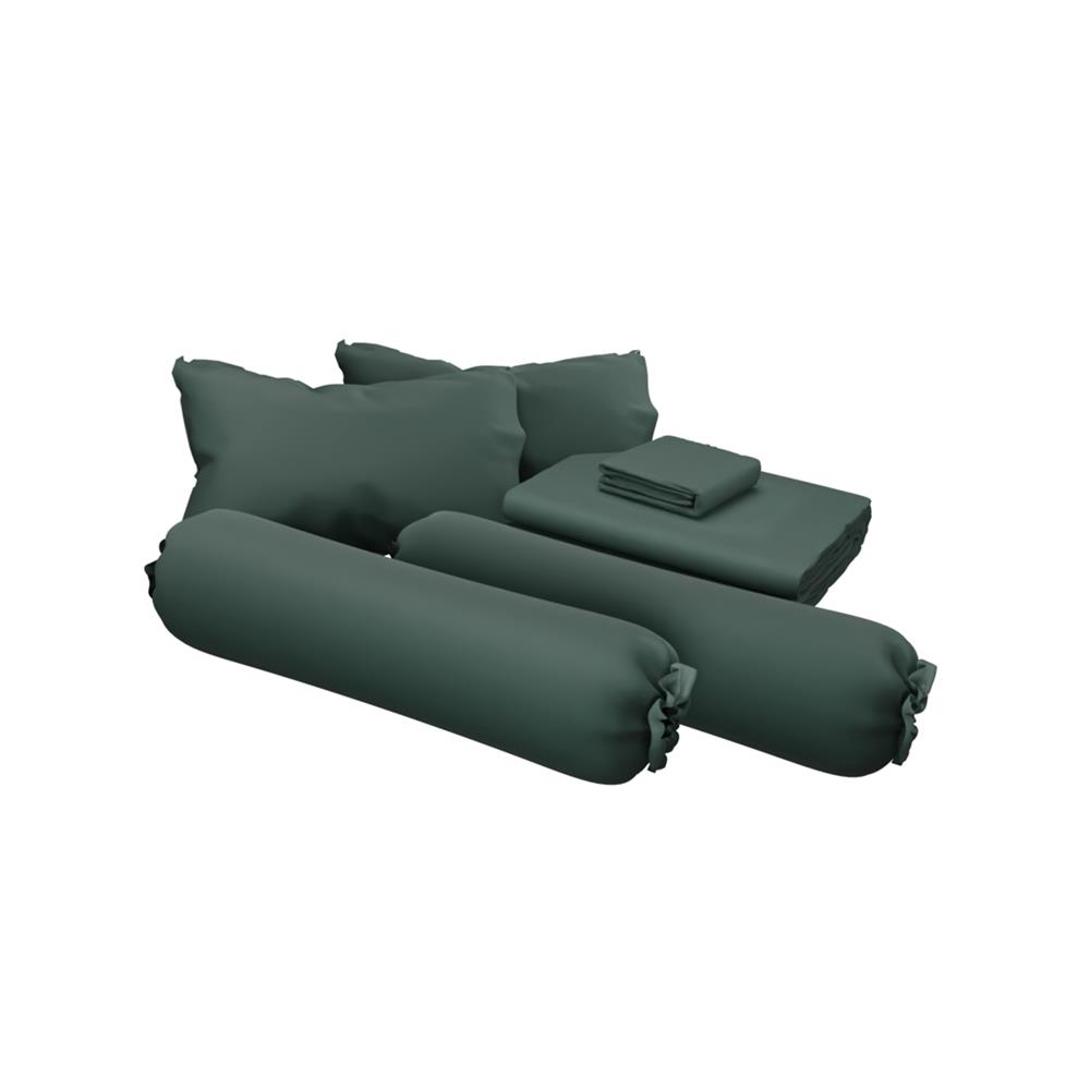 ชุดผ้าปูที่นอน 6 ฟุต (ชุด 6 ชิ้น) SATIN PLUS SOLID COLOR PS025