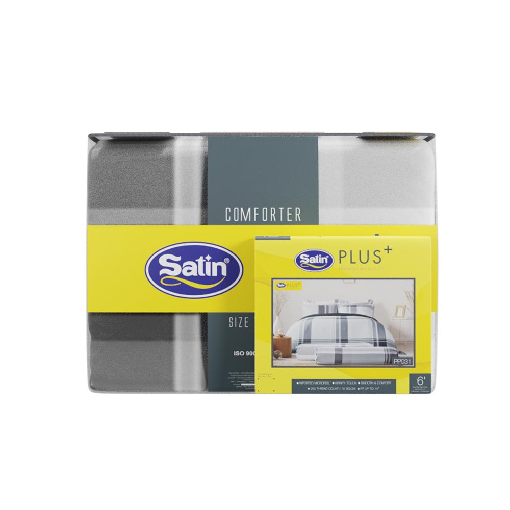 ชุดผ้าปูที่นอน 6 ฟุต (ชุด 6 ชิ้น) SATIN PLUS PRINTED SERIES PP031