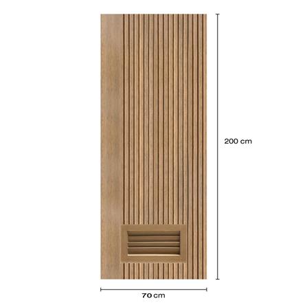 ประตูห้องน้ำโพลีสไตรีน (เปิดด้านขวา) LINEDEKOR VERTICAL 70x200 ซม. สีสักด้าน_5