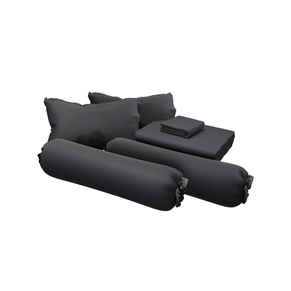 ชุดผ้าปูที่นอน 6 ฟุต (ชุด 6 ชิ้น) SATIN PLUS SOLID COLOR PS026