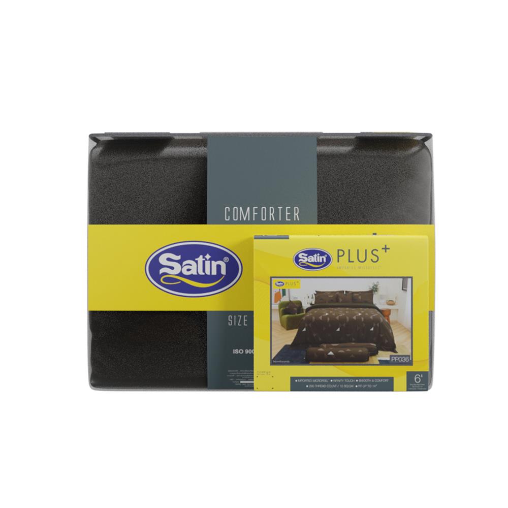 ชุดผ้าปูที่นอน 6 ฟุต (ชุด 6 ชิ้น) SATIN PLUS PRINTED SERIES PP036
