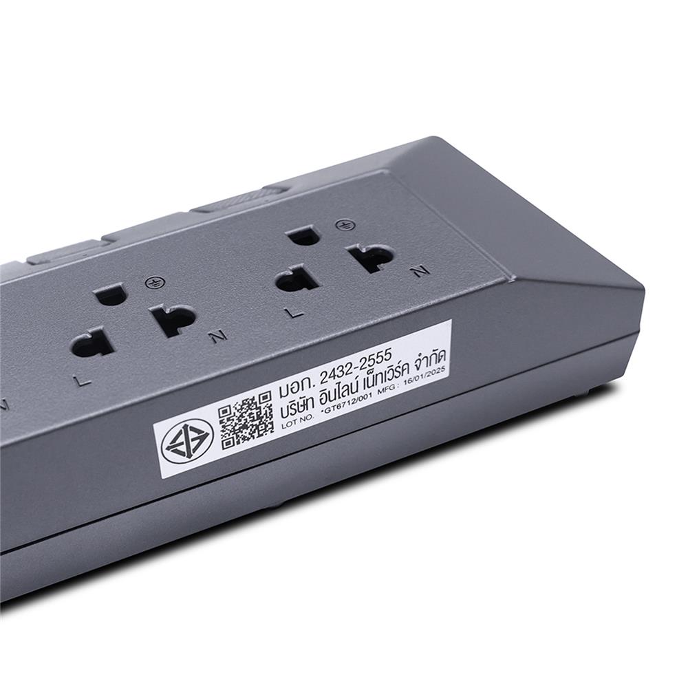 รางปลั๊กไฟ 8 ช่อง 8 สวิตซ์ 2 USB-A 2 USB-C VEXXO STUDIO POWERSTRIP 3 ม.