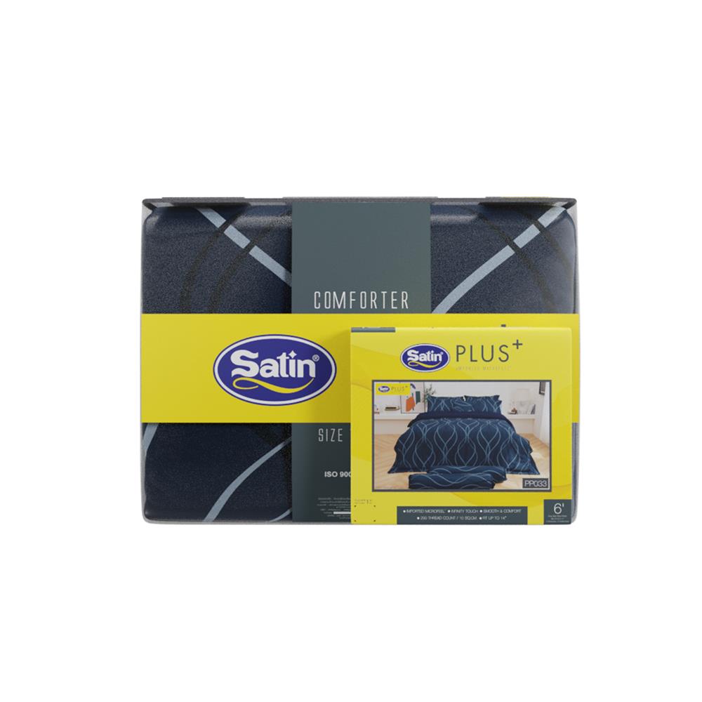 ชุดผ้าปูที่นอน 6 ฟุต (ชุด 6 ชิ้น) SATIN PLUS PRINED SERIES PP033