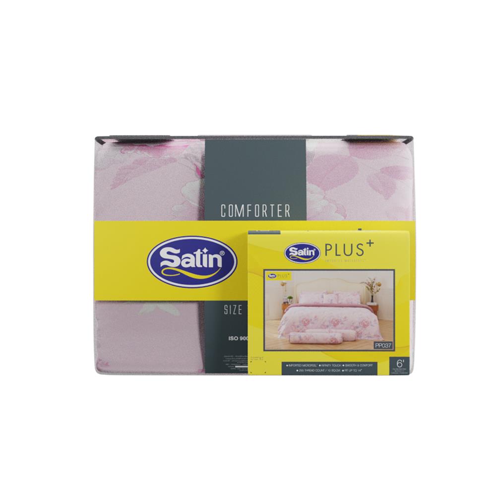 ชุดผ้าปูที่นอน 6 ฟุต (ชุด 6 ชิ้น) SATIN PLUS PRINTED SERIES PP037