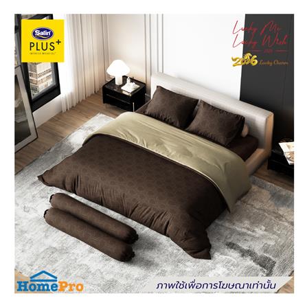 ชุดผ้าปูที่นอน 6 ฟุต (ชุด 6 ชิ้น) SATIN PLUS LUCK ME LUCKY WISH LK082_0