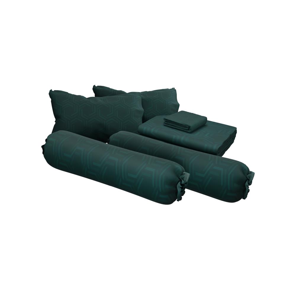 ชุดผ้าปูที่นอน 6 ฟุต (ชุด 6 ชิ้น)  SATIN PLUS LUCKY ME LUCKY WISH LK078