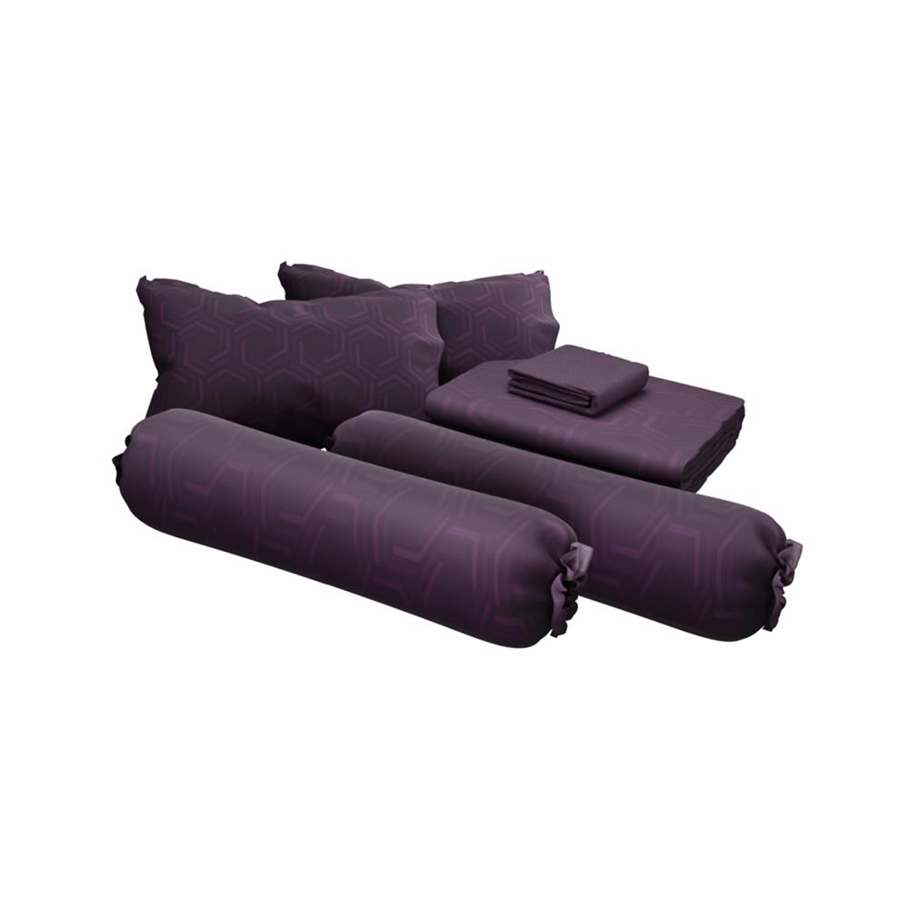 ชุดผ้าปูที่นอน 6 ฟุต (ชุด 6 ชิ้น) SATIN PLUS LUCKY ME LUCKY WISH LK074