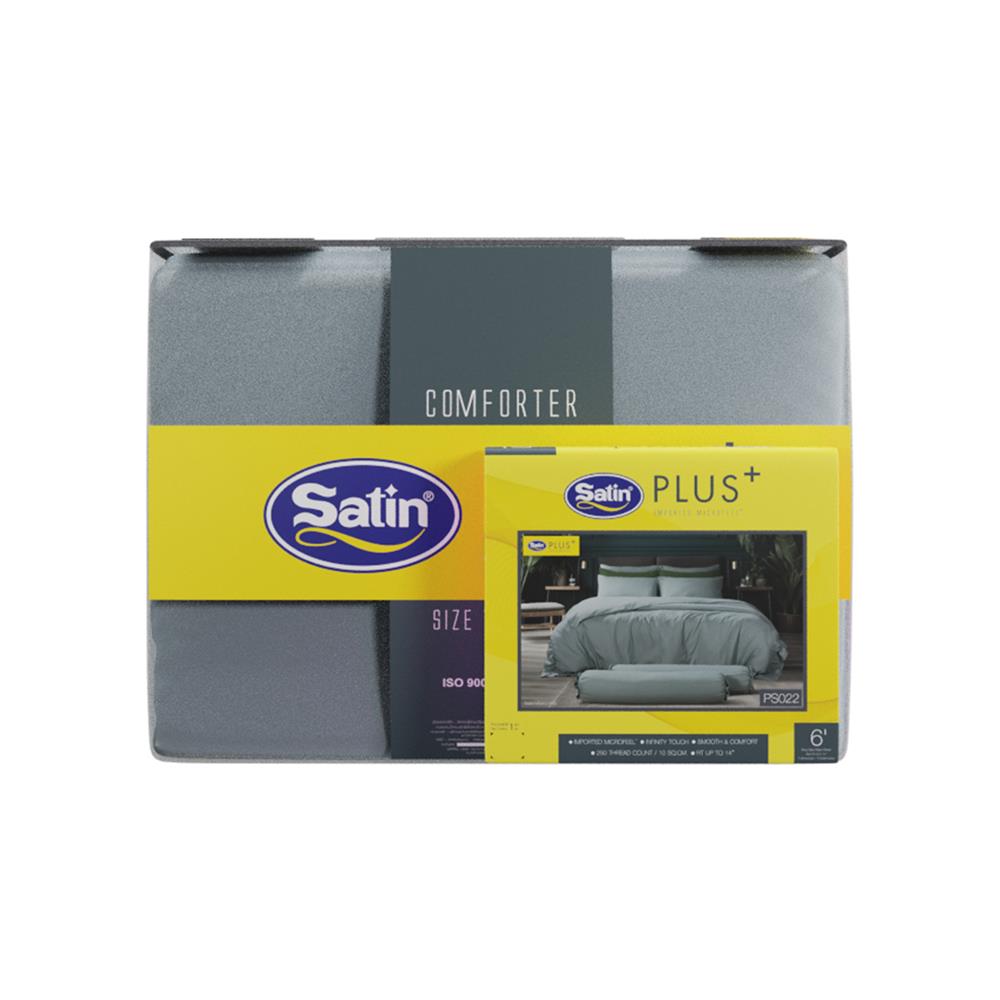 ชุดผ้าปูที่นอน 6 ฟุต (ชุด 6 ชิ้น) SATIN PLUS SOLID COLOR PS022