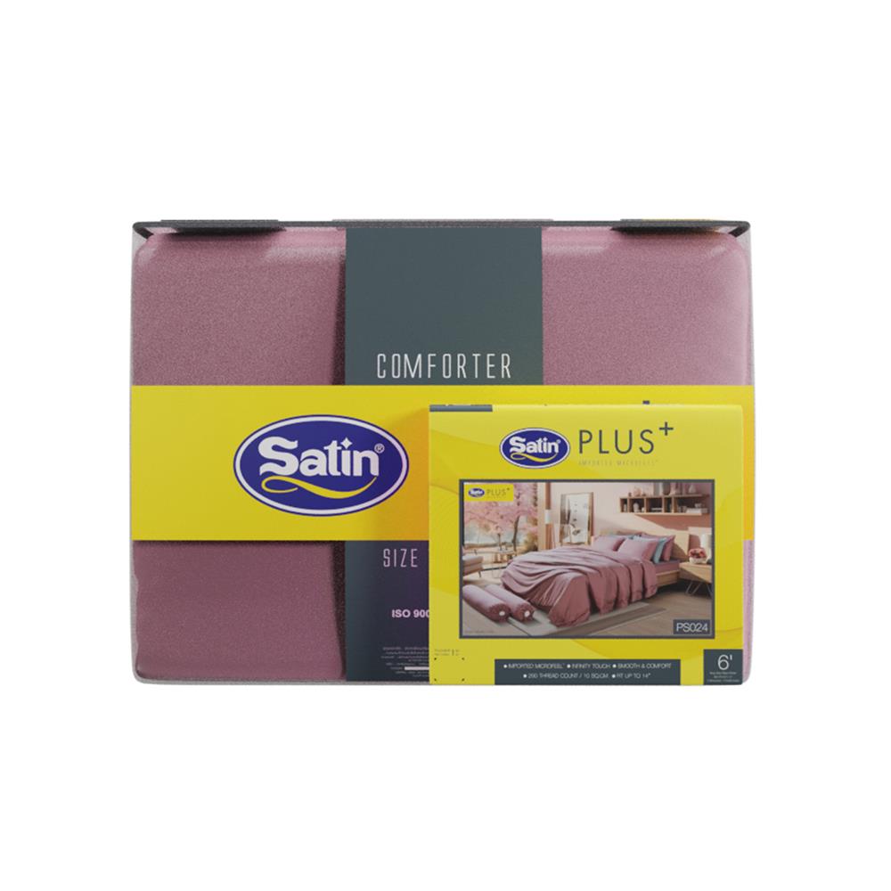 ชุดผ้าปูที่นอน 6 ฟุต (ชุด 6 ชิ้น) SATIN PLUS SOLID COLOR PS024