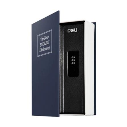 กล่องนิรภัยทรงหนังสือ DELI ET647-BL-01 สีน้ำเงิน_0