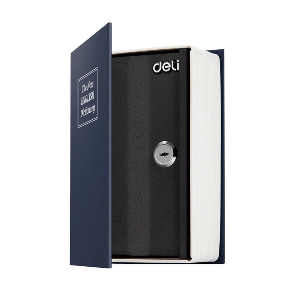 กล่องนิรภัยทรงหนังสือ DELI ET641-BL-01 สีน้ำเงิน