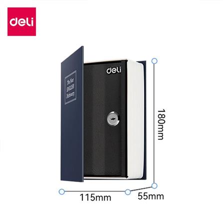 กล่องนิรภัยทรงหนังสือ DELI ET640-BL-01 สีน้ำเงิน_6