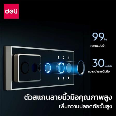 ตู้นิรภัย FINGERPRINT DELI AE803-BK-01 สีดำ_3