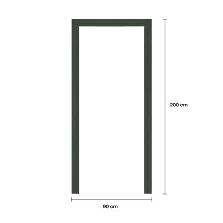 วงกบประตูโพลีสไตรีน LINEDEKOR 90x200 ซม. สีเขียวเข้มอมเทา_3