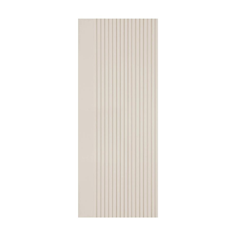 ประตูภายในโพลีสไตรีน ไม่เจาะลูกบิด LINEDEKOR VERTICAL 80x200 ซม. สีครีม