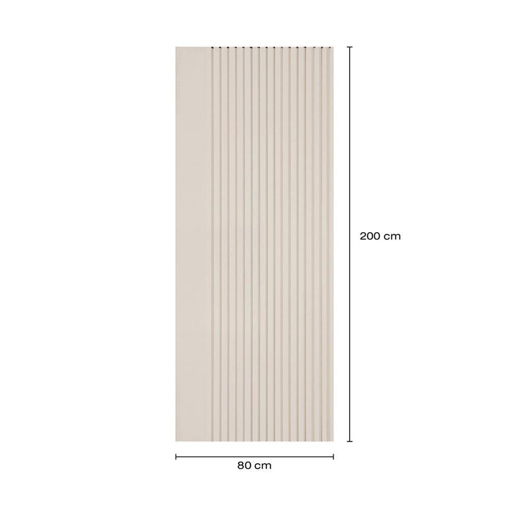 ประตูภายในโพลีสไตรีน ไม่เจาะลูกบิด LINEDEKOR VERTICAL 80x200 ซม. สีครีม