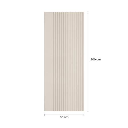 ประตูภายในโพลีสไตรีน ไม่เจาะลูกบิด LINEDEKOR VERTICAL 80x200 ซม. สีครีม_4