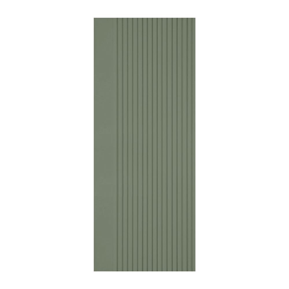 ประตูภายในโพลีสไตรีน ไม่เจาะลูกบิด LINEDEKOR VERTICAL 90x200 ซม. สีเขียวอ่อนอมเทา