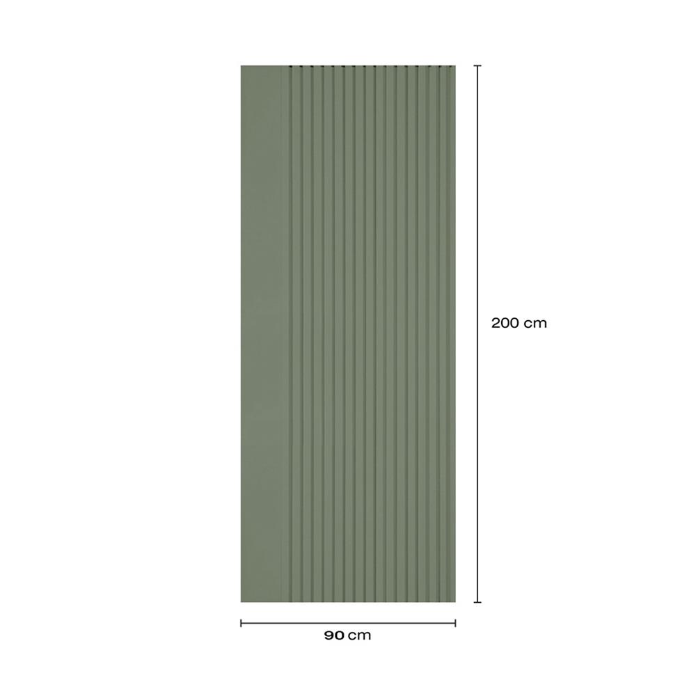 ประตูภายในโพลีสไตรีน ไม่เจาะลูกบิด LINEDEKOR VERTICAL 90x200 ซม. สีเขียวอ่อนอมเทา